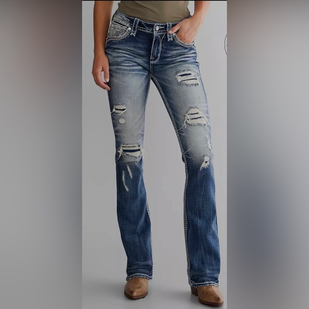 NEW - Rock Revival Semah Mid-Rise Boot Stretch Jean